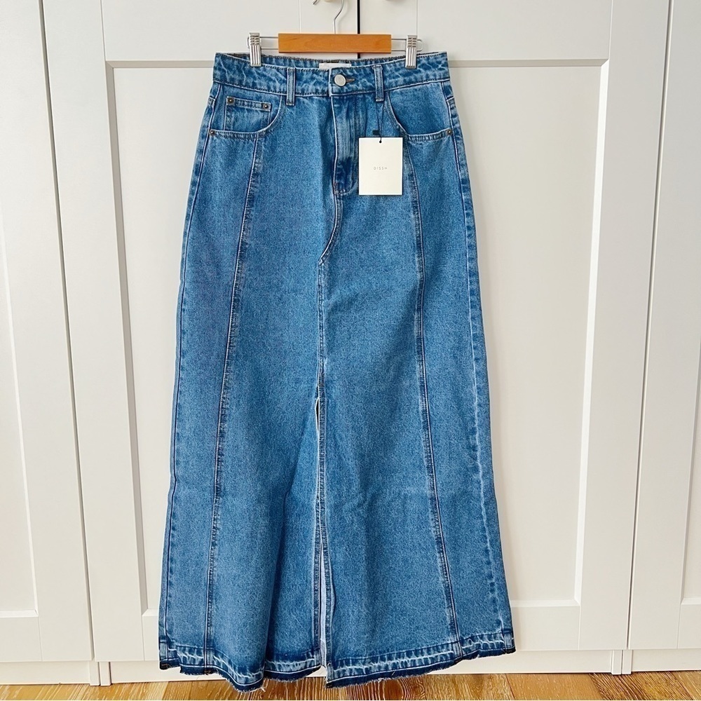 DISSH LENNON VINTAGE BLUE DENIM MAXI sz.US-4 - Picture 8 of 11